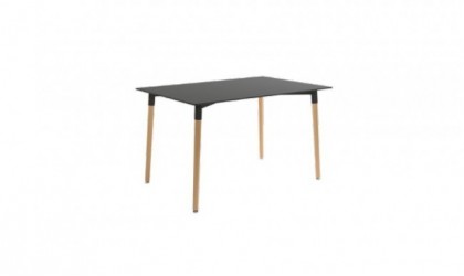 Mesa de comedor rectangular de 120cm con patas de madera