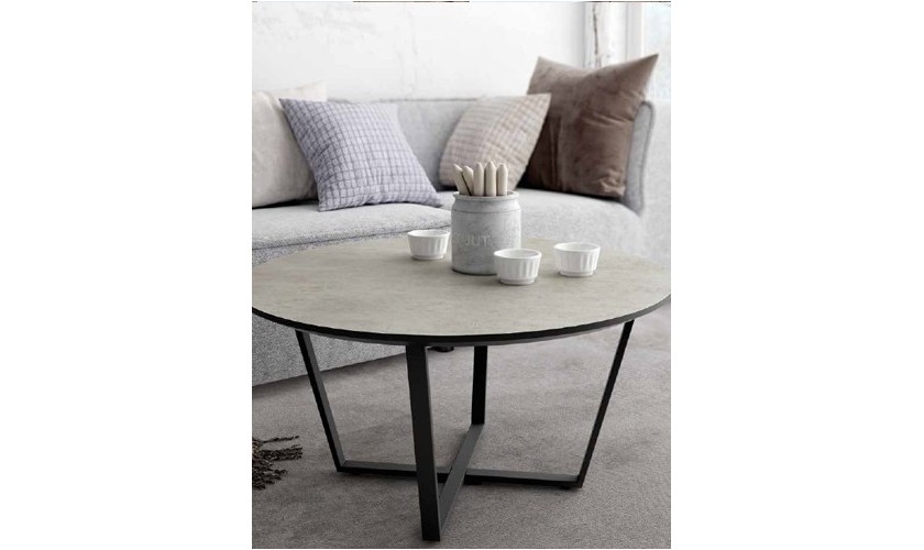 Mesa de centro redonda de 80cm de diámetro