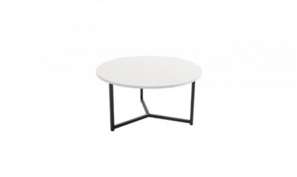 Mesa de centro redonda de 80cm de diámetro de metal negro