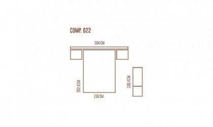 Dormitorio completo con acabados en madera habana