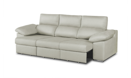 Sofá con chaiselongue partido con asientos extraíbles al suelo MUMBAI