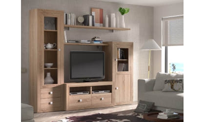 +7 Comedor doble estante colores blanco/madera/pizarra/tibet