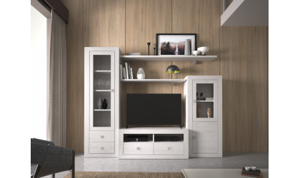 +7 Comedor doble estante colores blanco/madera/pizarra/tibet