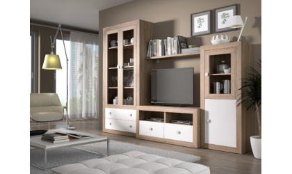 +4 Comedor blanco/madera/pizarra/tibet