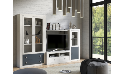 +4 Comedor blanco/madera/pizarra/tibet