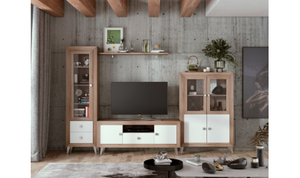 +2 Comedor blanco/madera