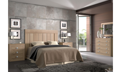 Dormitorio de matrimonio moderno con opcion de combinar colores blanco y madera