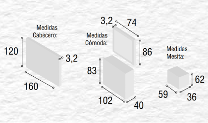Dormitorio de matrimonio en estilo rustico blanco o madera