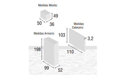 Dormitorio juvenil moderno en blanco