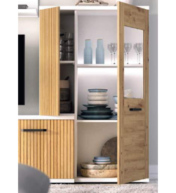 Mueble de salón moderno en Nordic y blanco de 290 cm