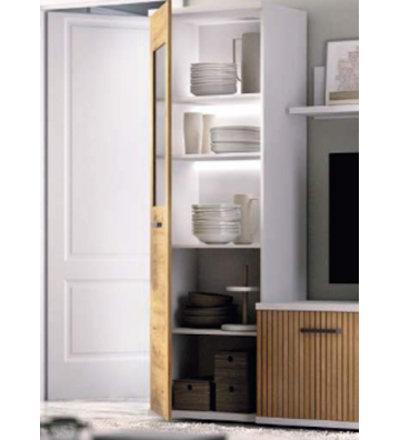 Mueble de salón moderno en Nordic y blanco de 290 cm