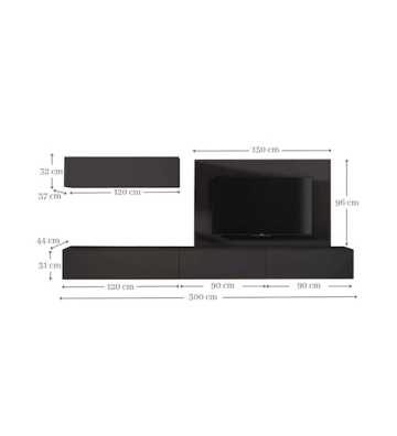 Composición de salón moderno en petrol