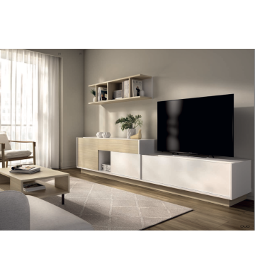 Composición moderna en Blanco y Roble Natural